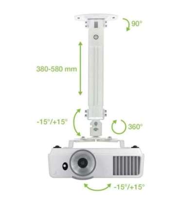 Techly Projector Ceiling Support Extension 380-580 mm Silver ICA-PM 18S