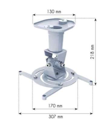 Techly Universal Ceiling Bracket for Projector, White ICA-PM 100WH