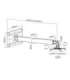Maclean short throw projector wall mount, max 15kg, MC-945