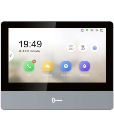 Hikvision DS-KH8350-WTE1 video intercom system 17.8 cm (7") Black