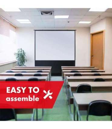 Maclean portable projection screen, compact, floor, 66", 16:9, MC-210