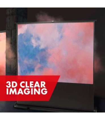 Maclean portable projection screen, compact, floor, 66", 16:9, MC-210