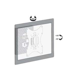 Maclean MC-501A Universal Wall TV Bracket 23-42" uo to 30kg vesa 200x200 Black