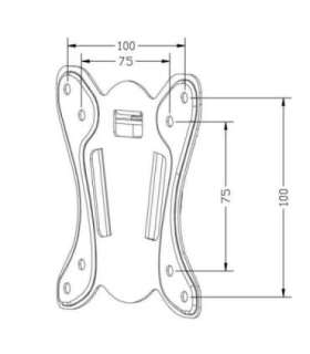 Maclean MC-715A TV Mount, TV Holder, Max VESA 100x100, 13-27", 25kg