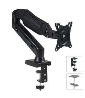 Maclean MC-860 monitor mount / stand 68.6 cm (27") Black Desk