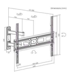Maclean MC-798N TV Mount, Bracket for TV max VESA 600x400, 37-70", 35kg