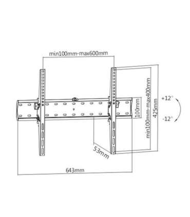 Gembird WM-70T-02 TV mount/stand 177.8 cm (70") Black