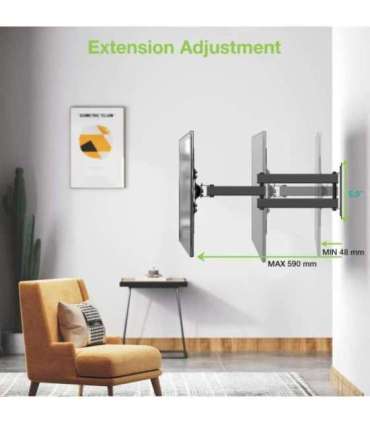 Techly 23-55 Universal LCD TV Wall Mount Bracket Black" ICA-PLB 136M