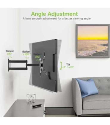 Techly 23-55 Universal LCD TV Wall Mount Bracket Black" ICA-PLB 136M