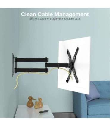 Techly 23-55 Universal LCD TV Wall Mount Bracket Black" ICA-PLB 136M