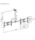 Maclean ceiling mount for two TVs, max load 2x40kg, 34-60", max VESA 600x400, MC-111 B