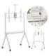 Maclean TV stand / cart, camera shelf, on casters, 55-100", max load 120kg/10kg shelf, max. VESA 900x600, white, MC-114