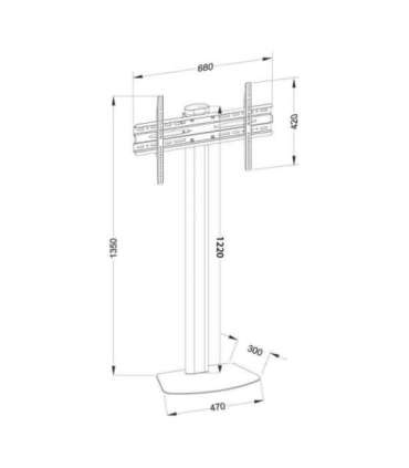 Techly ICA-TR27 TV mount 139.7 cm (55") Black