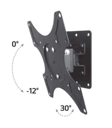 Techly 19-37" Wall Bracket for LED LCD TV Tilt 1 Swivel Black" ICA-LCD 2900B