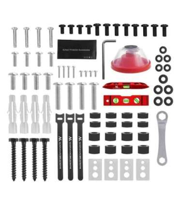 Maclean TV Mount, max VESA 600x400, 32-85", 60kg, horizontal and vertical angle adjustment, profile 65-390mm, black,