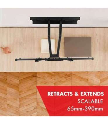 Maclean TV Mount, max VESA 600x400, 32-85", 60kg, horizontal and vertical angle adjustment, profile 65-390mm, black,