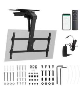 Maclean electric TV mount, ceiling mount, Tuya support, max. VESA 800x400, reg. in pos. +90°~-90°, for TV 43-86", max.