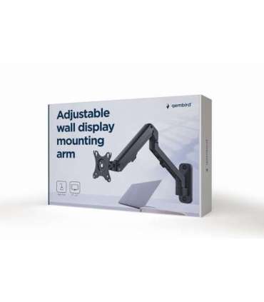 Gembird MA-WA1-02 Adjustable wall display mounting arm, 17”-27”, up to 7 kg