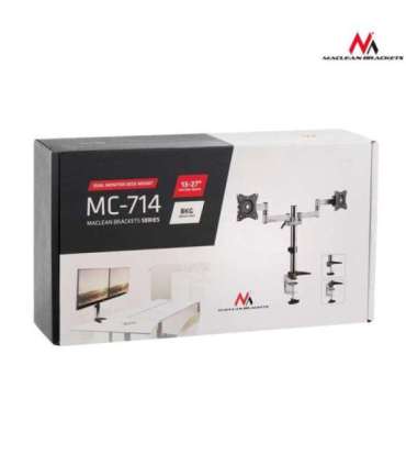 Desk holder for two LCD monitors Maclean MC-714 13-27 "8kg aluminum