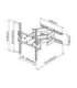 Techly 42-70" Wall Bracket for LED LCD TV Full-Motion Dual Arm" ICA-PLB 147XL