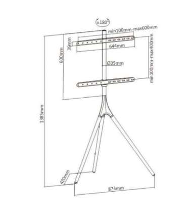 Techly ICA-TR18SAM TV mount 165.1 cm (65") Walnut
