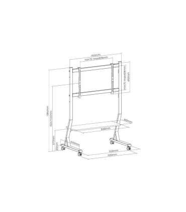 ART SD-22 MOBILE STAND + LCD/LED TV MOUNT 45-90" 60KG