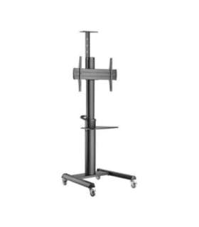 Gembird TVS-70T-02 Aluminum TV floor stand with caster wheels, 37" - 70", black