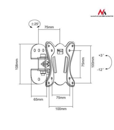 Maclean MC-670 Wall Mount Bracket LCD Adjustable Wall TV Bracket up to 20kg