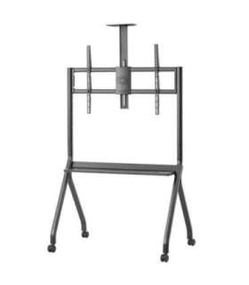 Maclean TV stand / cart, camera shelf, on casters, 55-100", max load 120kg/10kg shelf, max. VESA 900x600, black, MC-114