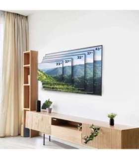 Maclean MC-418 TV Monitor Full Motion Wall Mount 23"-43" 30kg max VESA 200x200 Black Tilting Rotating Adjustable Wall