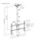 Maclean ceiling mount for TV, max load 60kg, 43-86", max VESA 600x400, MC-112 B
