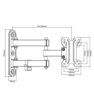 Maclean MC-740 TV mount 13-23" Maclean MC-740 30kg, max vesa 100x100