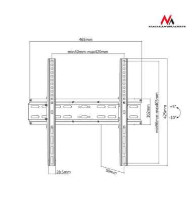 LCD LED Plasma TV Mount Wall Slim Mount Max. 32-70" Up To 35kg Maclean MC-748