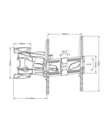 Maclean MC-781 TV mount 177.8 cm (70") Black