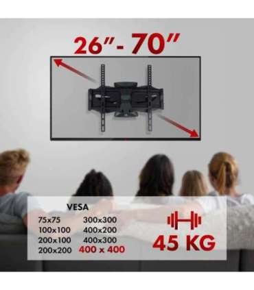Maclean MC-781 TV mount 177.8 cm (70") Black