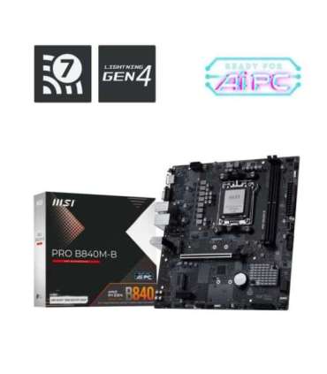 MSI PRO B840M-B motherboard AMD B840 Socket AM5 micro ATX