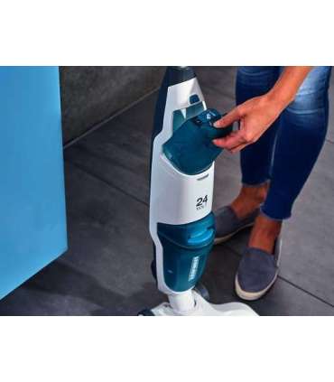 Leifheit Regulus Aqua PowerVac Stick vacuum Battery Wet Green, White