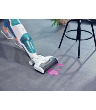 Leifheit Regulus Aqua PowerVac Stick vacuum Battery Dry&wet Foam Bagless Blue, Grey, White