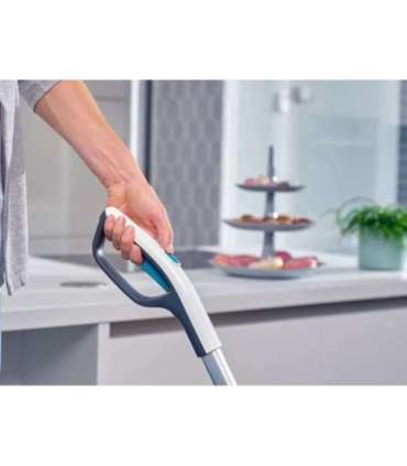 Leifheit Regulus Aqua PowerVac Stick vacuum Battery Dry&wet Foam Bagless Blue, Grey, White