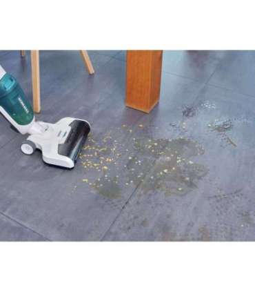 Leifheit Regulus Aqua PowerVac Stick vacuum Battery Dry&wet Foam Bagless Blue, Grey, White