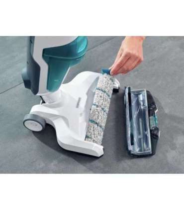 Leifheit Regulus Aqua PowerVac Stick vacuum Battery Dry&wet Foam Bagless Blue, Grey, White