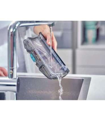 Leifheit Regulus Aqua PowerVac Stick vacuum Battery Dry&wet Foam Bagless Blue, Grey, White