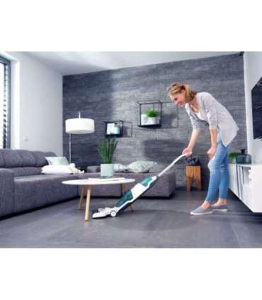 Leifheit Regulus Aqua PowerVac Stick vacuum Battery Dry&wet Foam Bagless Blue, Grey, White