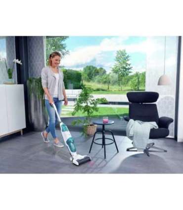 Leifheit Regulus Aqua PowerVac Stick vacuum Battery Dry&wet Foam Bagless Blue, Grey, White