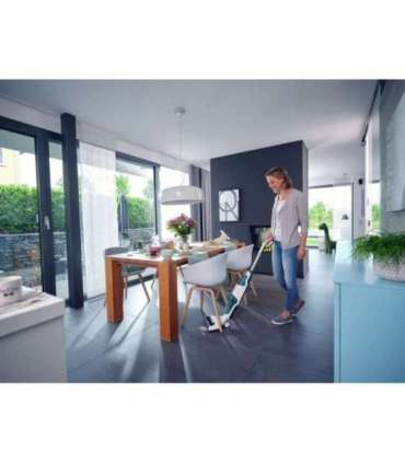 Leifheit Regulus Aqua PowerVac Stick vacuum Battery Dry&wet Foam Bagless Blue, Grey, White