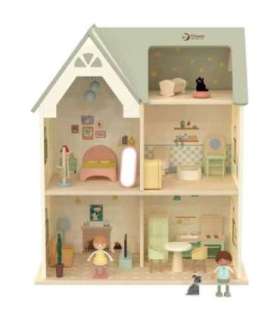 CLASSIC WORLD Wielki Drewniany Domek dla Lalek z mebelkami
