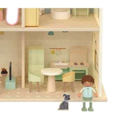 CLASSIC WORLD Большой деревянный домик для кукол с мебелью