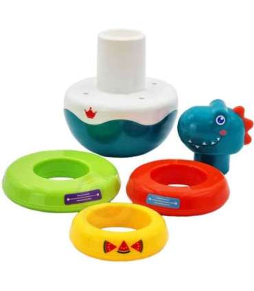 WOOPIE BABY сенсорная игрушка Дино, пирамидка-пазл для младенцев