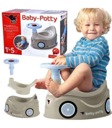 BIG серый горшок, новая машинка Bobby Car, руль