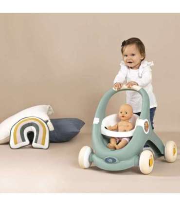 SMOBY Little 3-ühes kõndija ja tõukaja, interaktiivne vanker